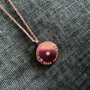 Gold Michael Kors Disc Pendant